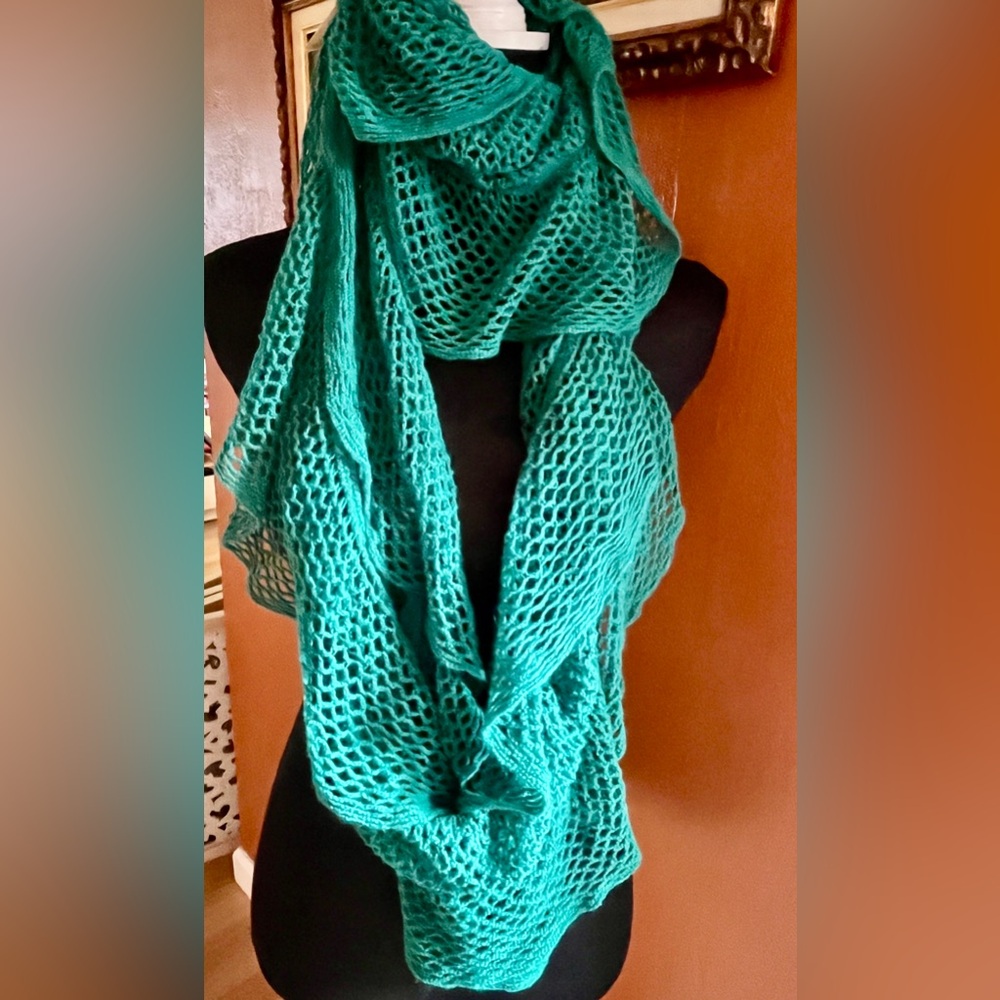 New Green Mesh Scarf